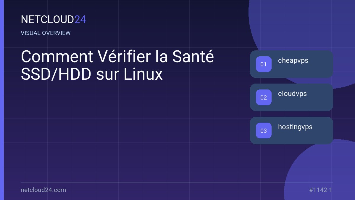 Visual overview of Comment Vérifier la Santé SSD/HDD sur Linux