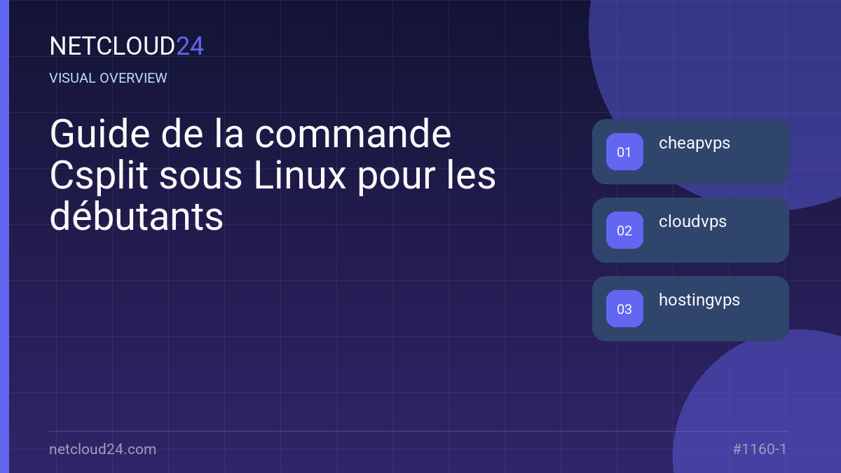 Visual overview of Guide de la commande Csplit sous Linux pour les débutants