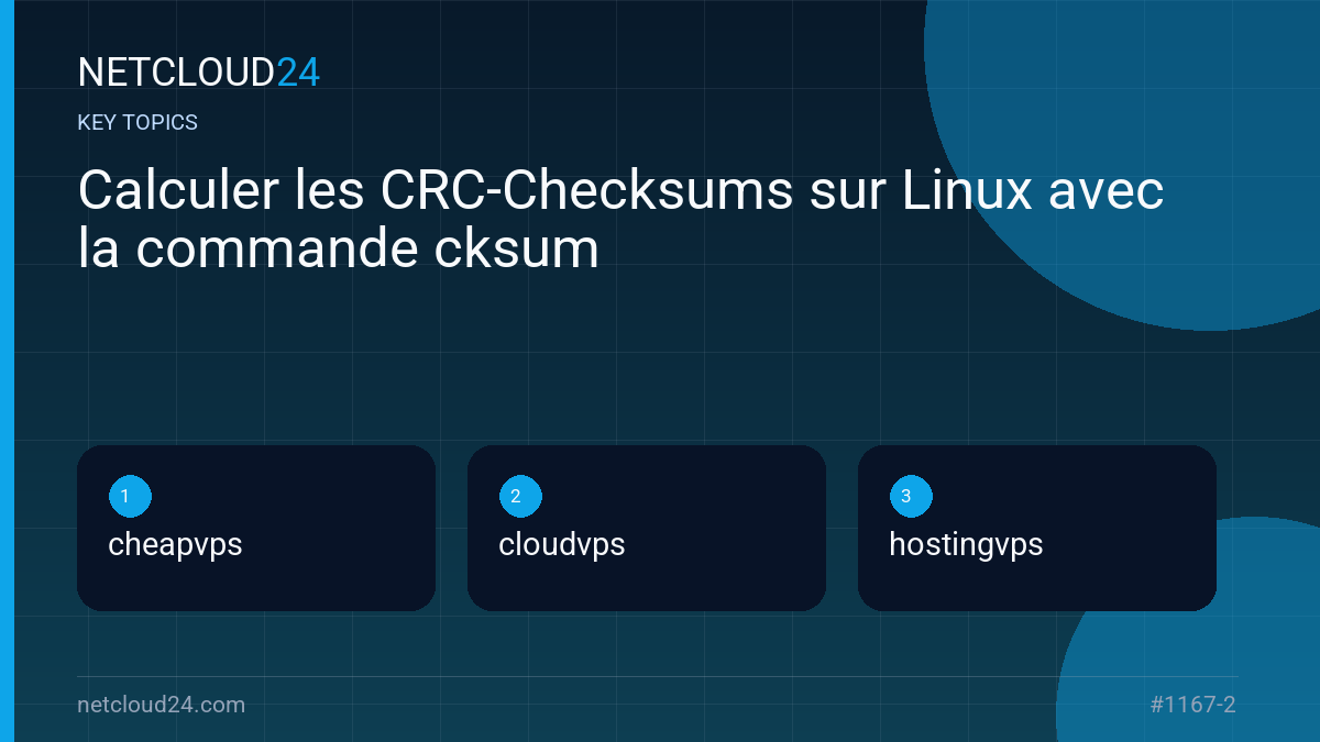 Key topics covered in Calculer les CRC-Checksums sur Linux avec la commande cksum