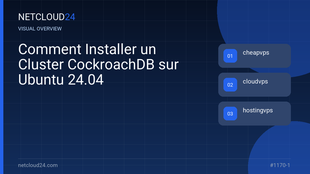 Visual overview of Comment Installer un Cluster CockroachDB sur Ubuntu 24.04