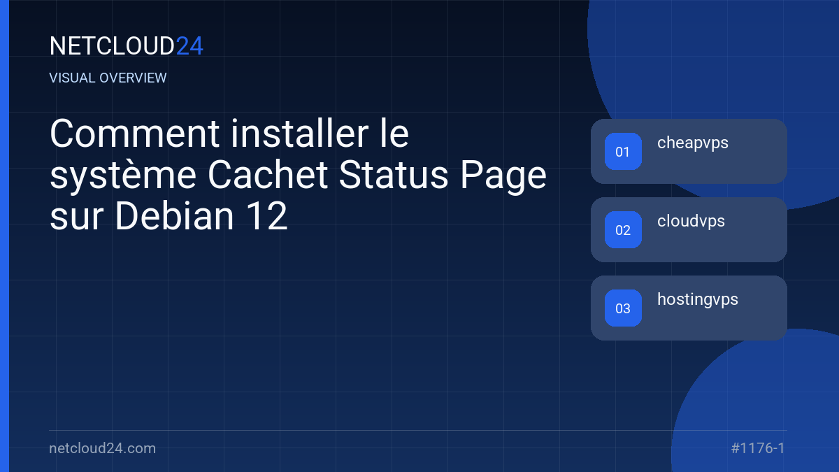 Visual overview of Comment installer le système Cachet Status Page sur Debian 12
