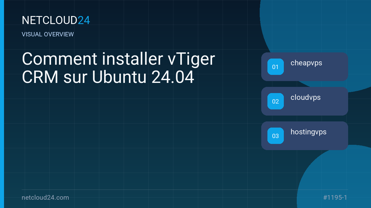 Visual overview of Comment installer vTiger CRM sur Ubuntu 24.04