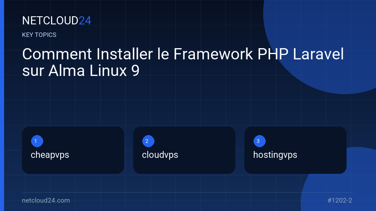 Key topics covered in Comment Installer le Framework PHP Laravel sur Alma Linux 9
