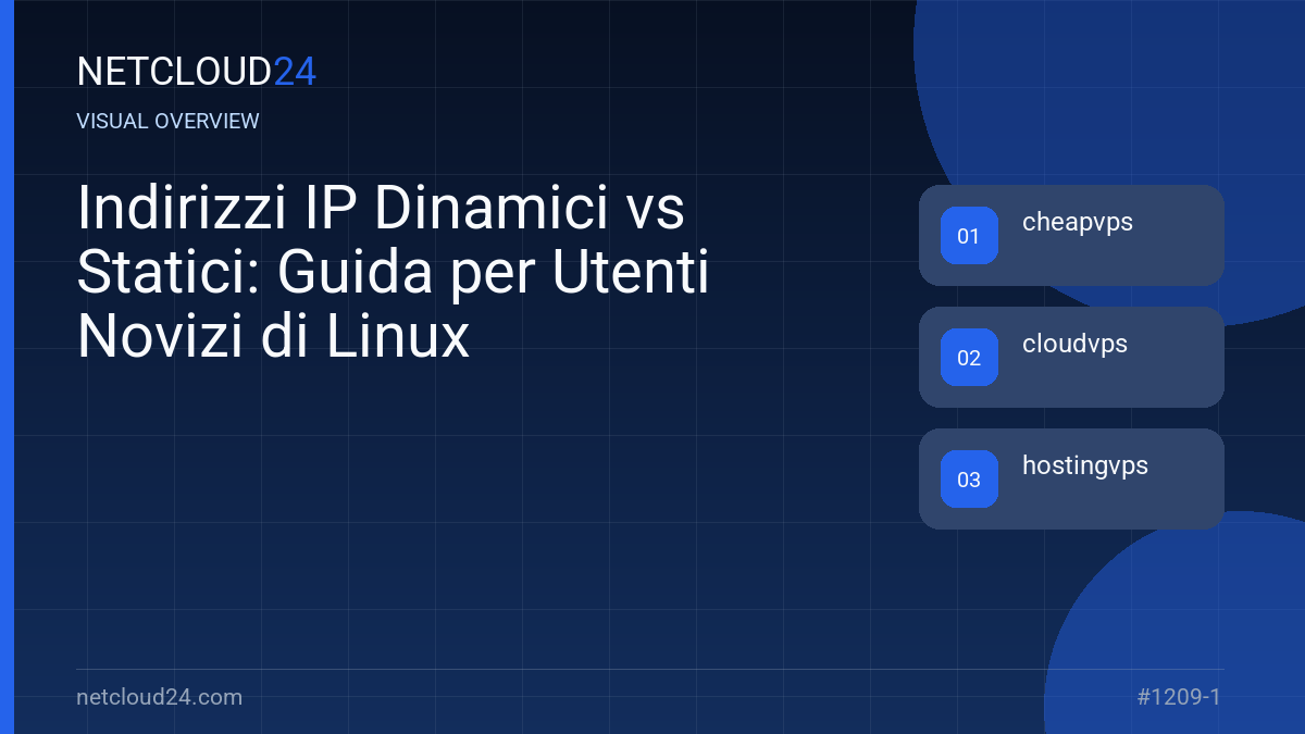 Visual overview of Indirizzi IP Dinamici vs Statici: Guida per Utenti Novizi di Linux