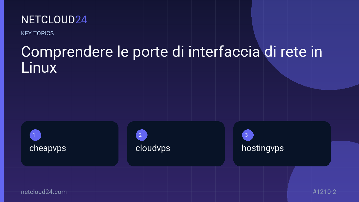Key topics covered in Comprendere le porte di interfaccia di rete in Linux