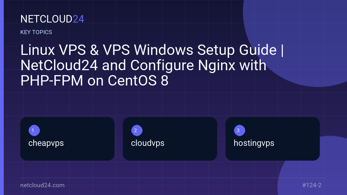 Key topics covered in Linux VPS & VPS Windows Setup Guide | NetCloud24 and Configure Nginx with PHP-FPM on CentOS 8