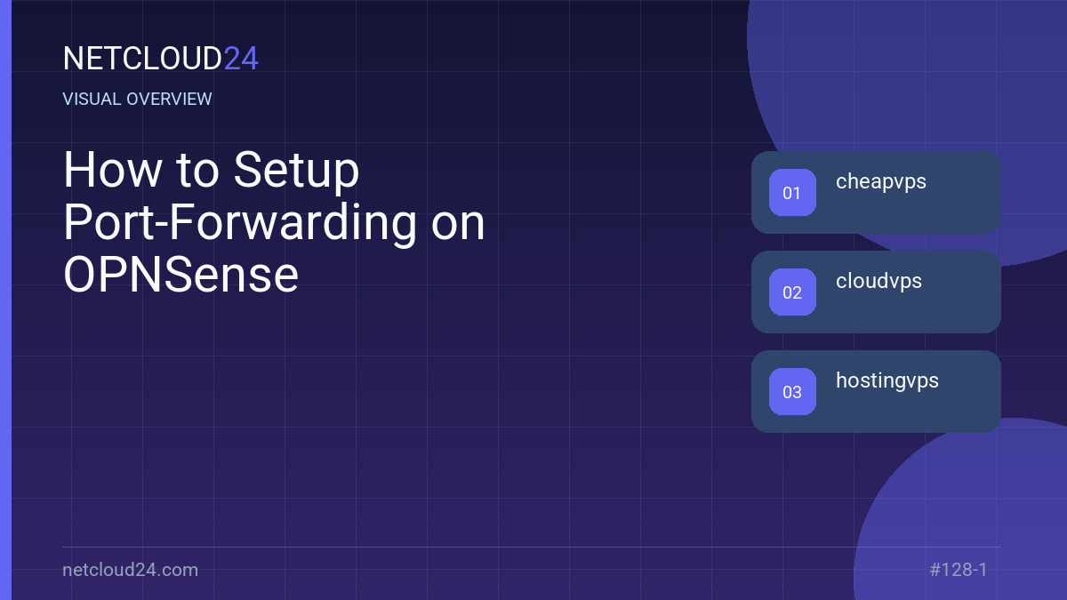 Visual overview of How to Setup Port-Forwarding on OPNSense