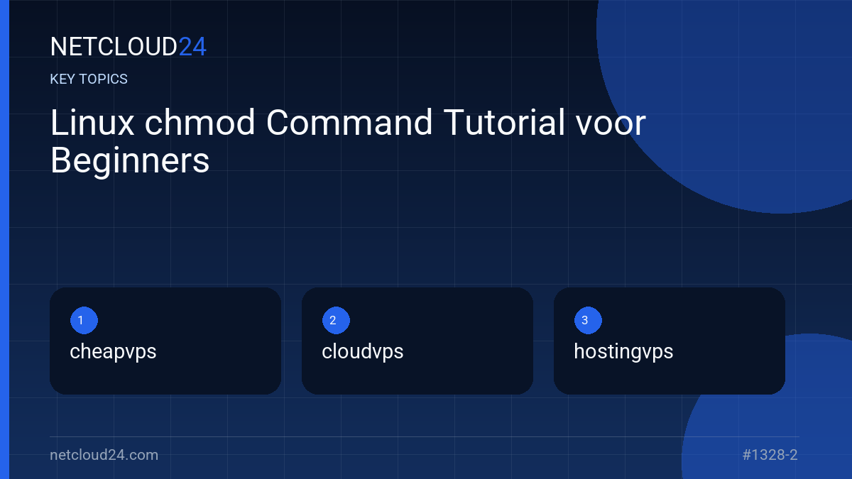 Key topics covered in Linux chmod Command Tutorial voor Beginners