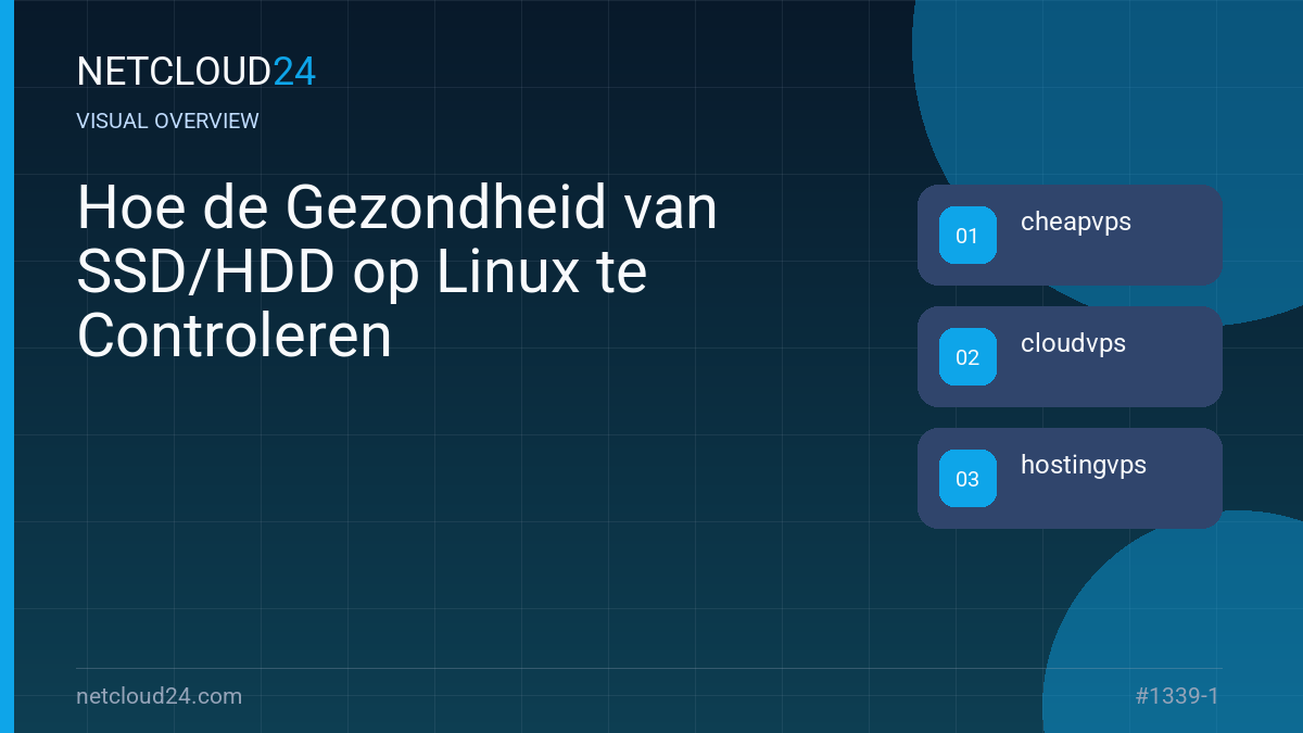 Visual overview of Hoe de Gezondheid van SSD/HDD op Linux te Controleren