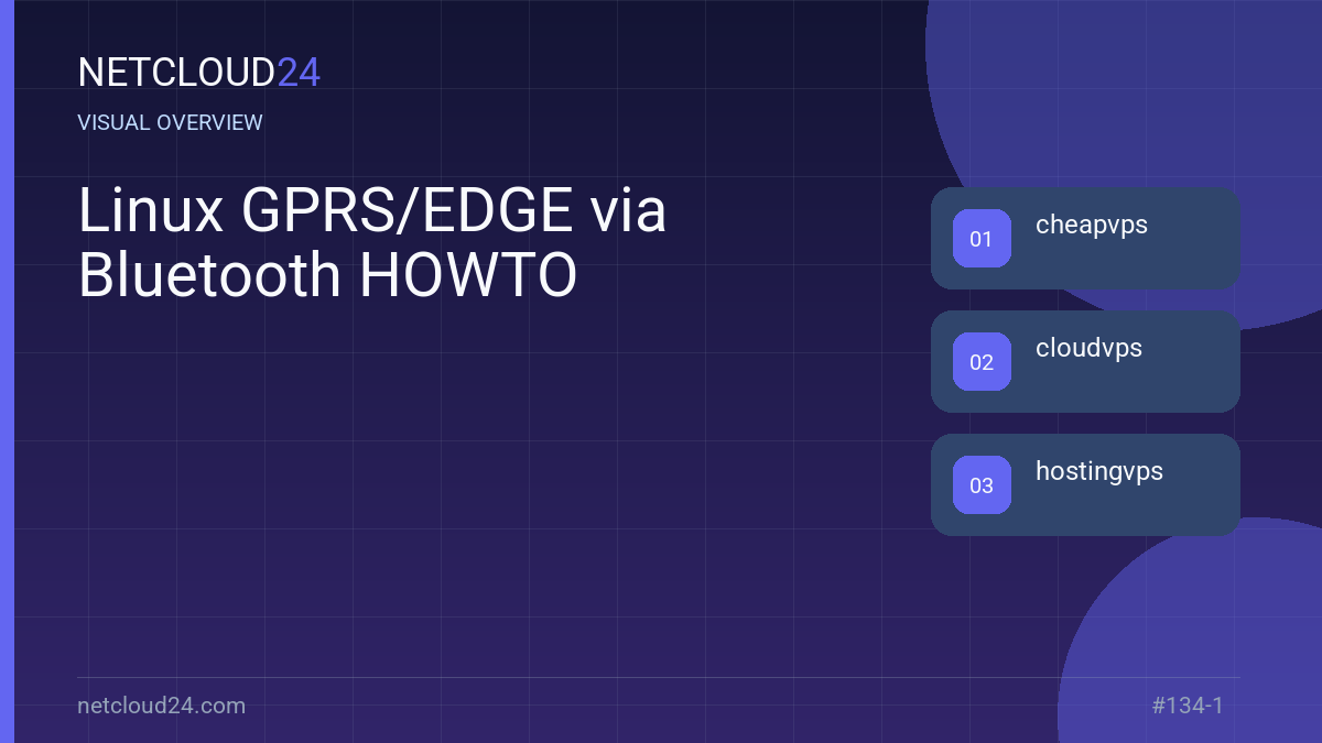 Visual overview of Linux GPRS/EDGE via Bluetooth HOWTO