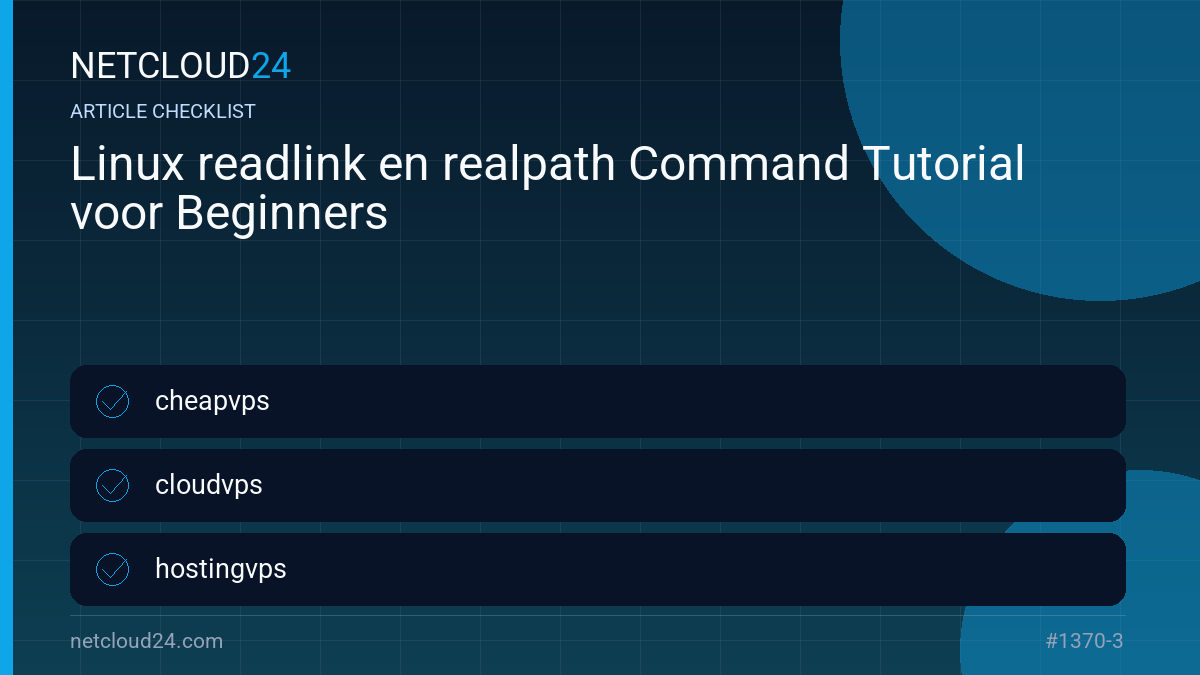 Practical checklist for Linux readlink en realpath Command Tutorial voor Beginners