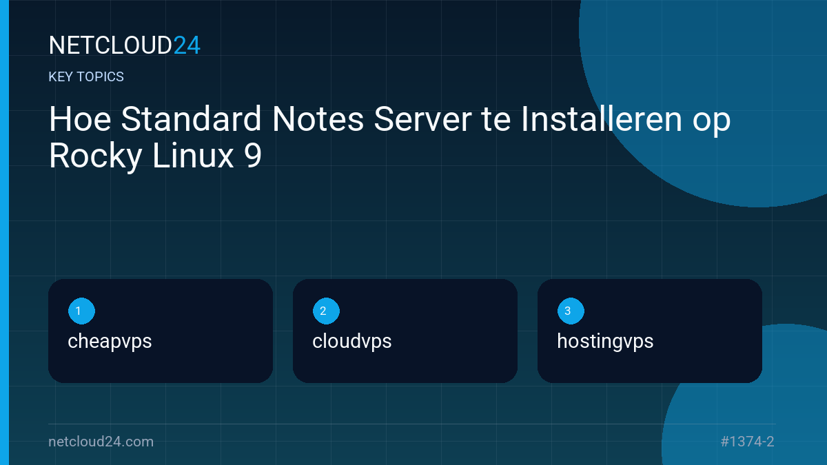 Key topics covered in Hoe Standard Notes Server te Installeren op Rocky Linux 9