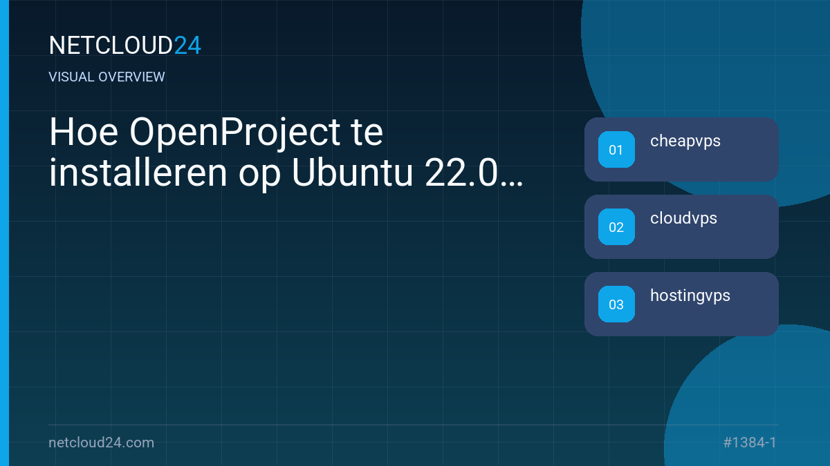Visual overview of Hoe OpenProject te installeren op Ubuntu 22.04