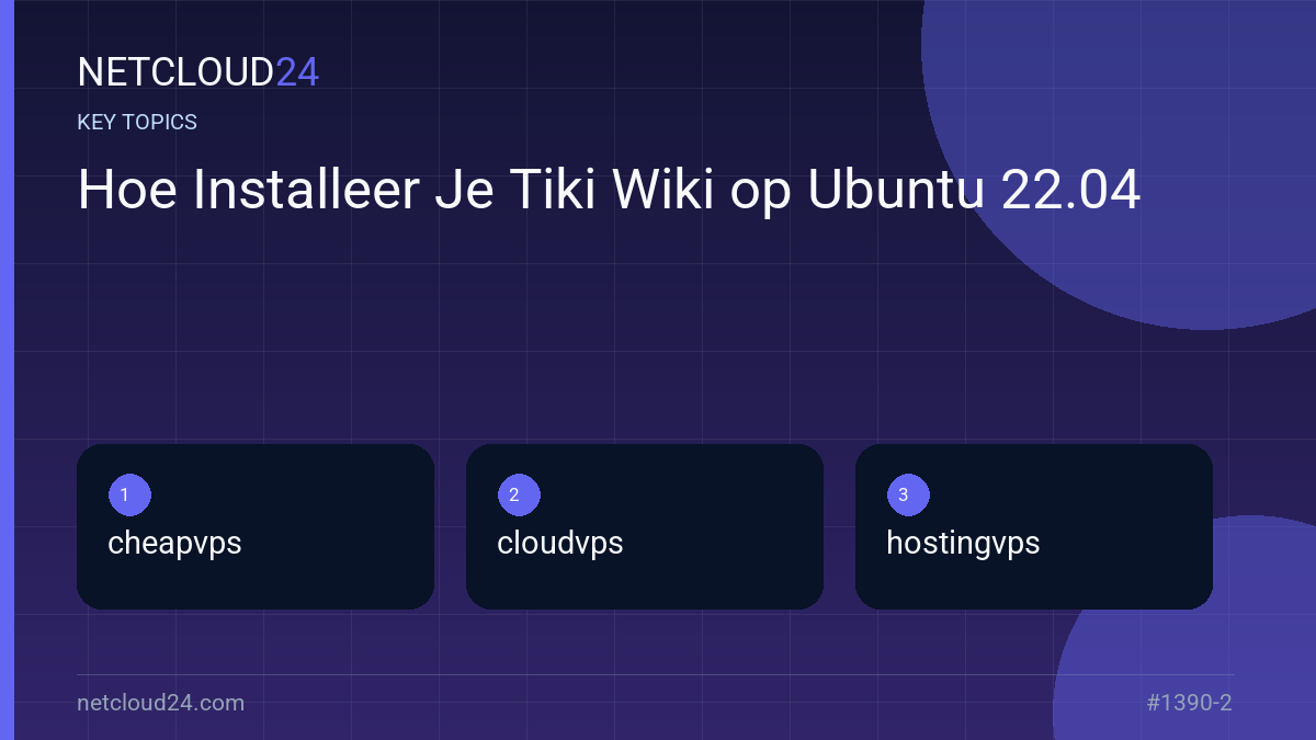Key topics covered in Hoe Installeer Je Tiki Wiki op Ubuntu 22.04