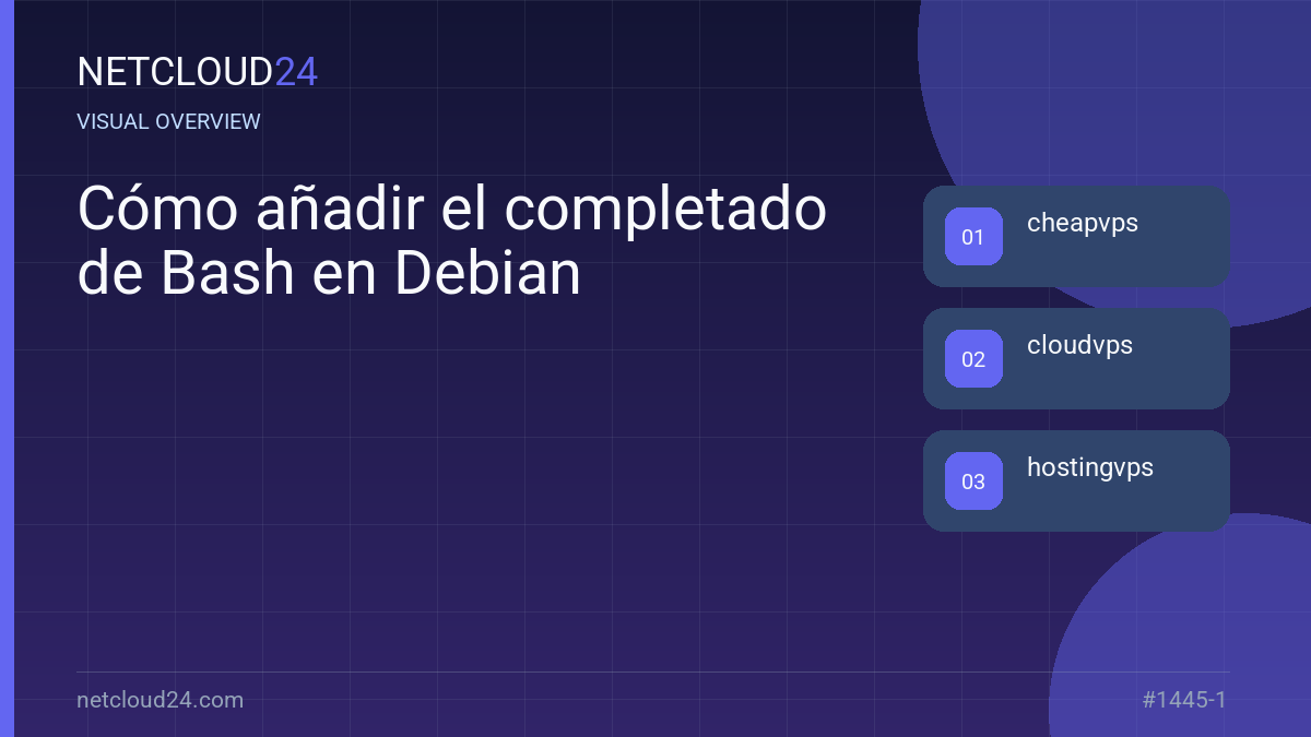 Visual overview of Cómo añadir el completado de Bash en Debian