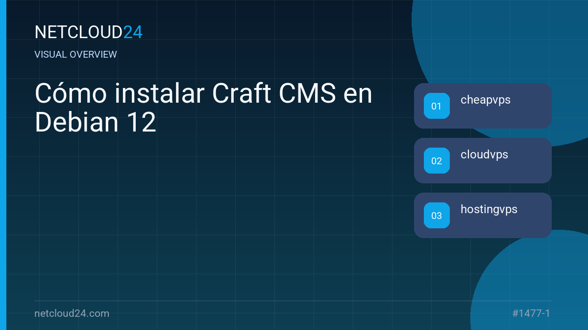 Visual overview of Cómo instalar Craft CMS en Debian 12