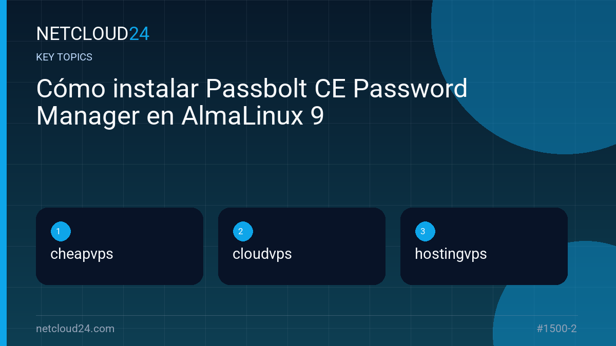 Key topics covered in Cómo instalar Passbolt CE Password Manager en AlmaLinux 9