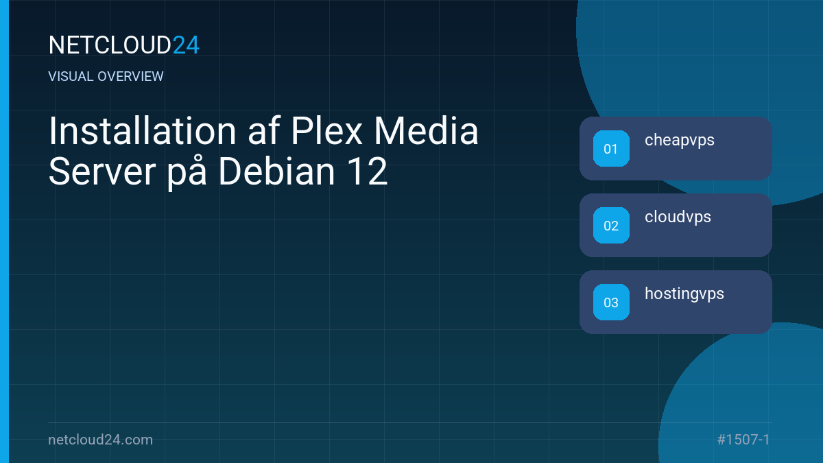 Visual overview of Installation af Plex Media Server på Debian 12