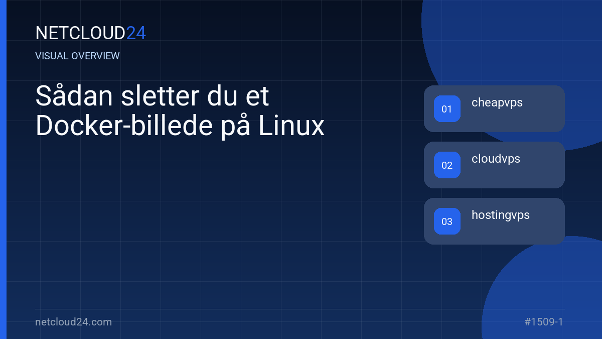 Visual overview of Sådan sletter du et Docker-billede på Linux