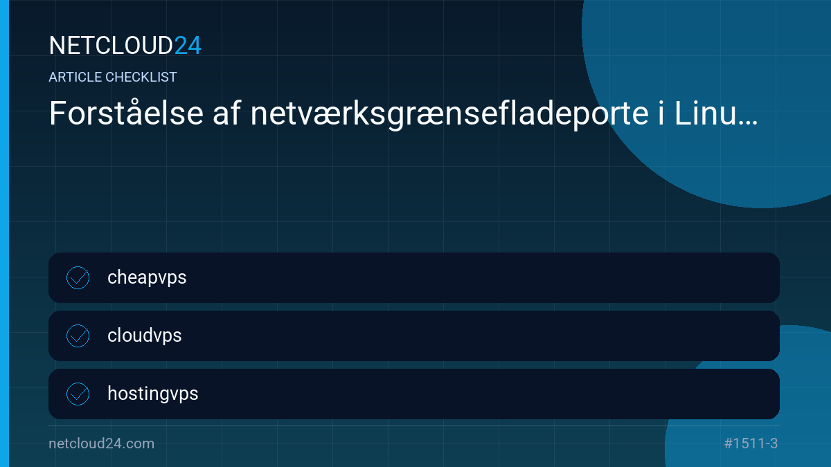 Practical checklist for Forståelse af netværksgrænsefladeporte i Linux