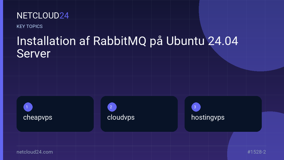 Key topics covered in Installation af RabbitMQ på Ubuntu 24.04 Server
