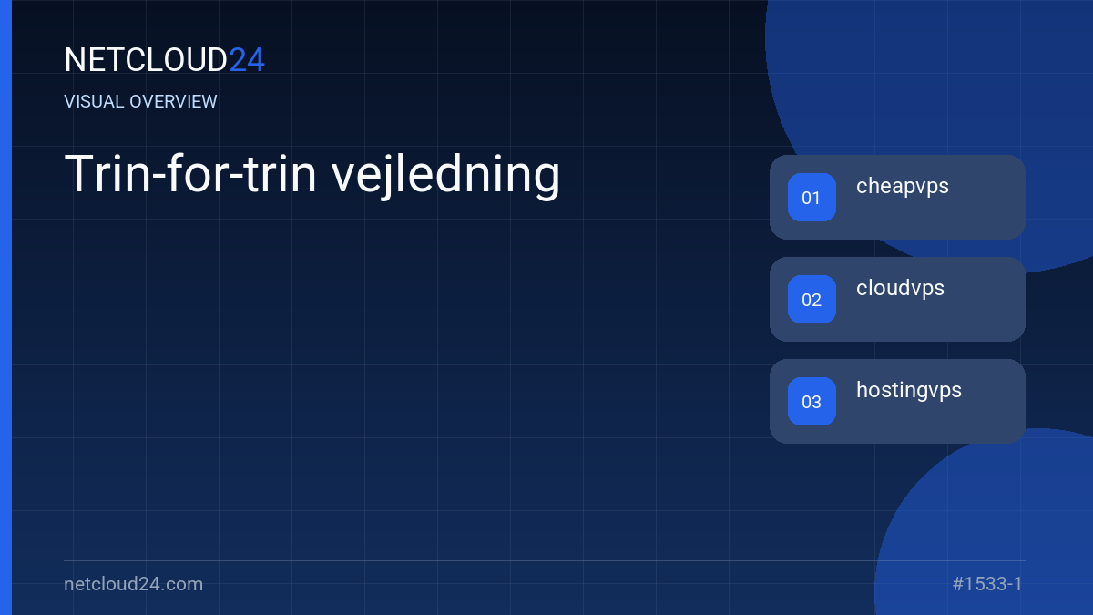 Visual overview of Trin-for-trin vejledning