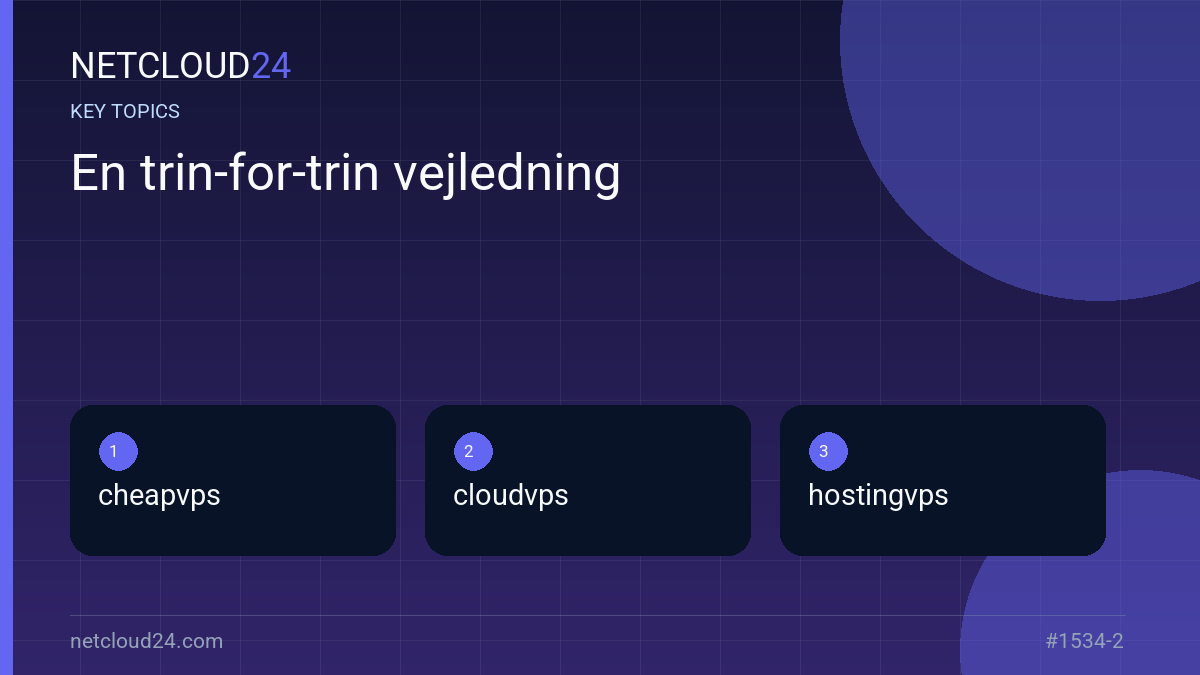 Key topics covered in En trin-for-trin vejledning