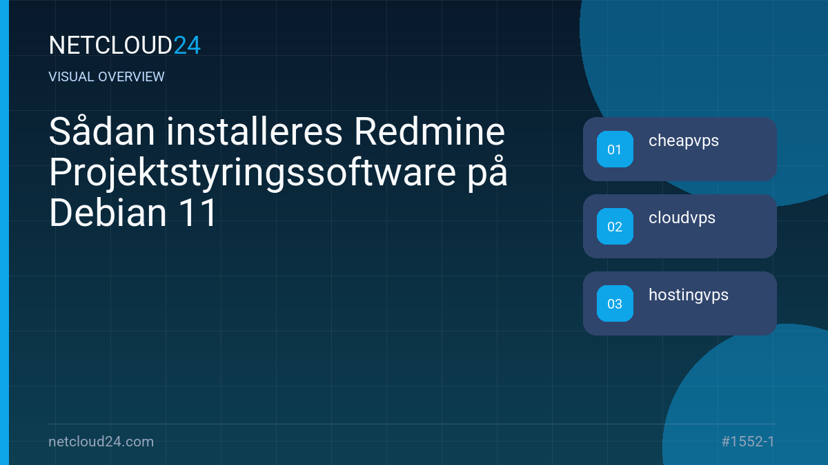 Visual overview of Sådan installeres Redmine Projektstyringssoftware på Debian 11