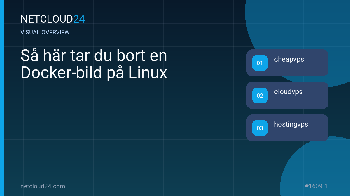 Visual overview of Så här tar du bort en Docker-bild på Linux