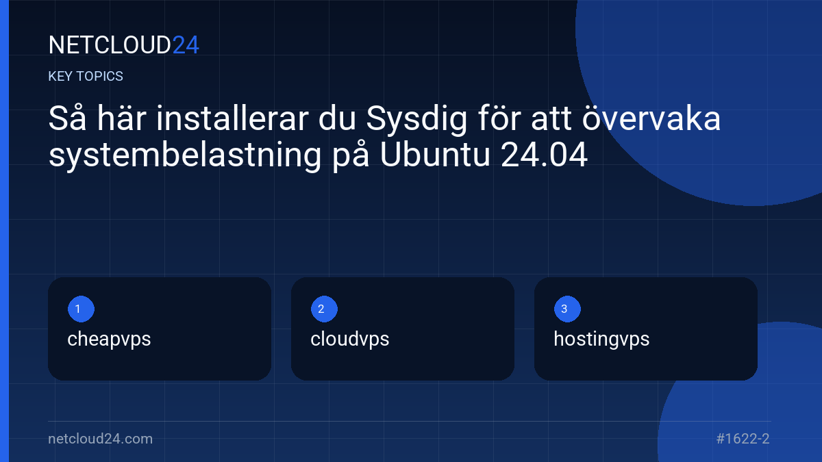 Key topics covered in Så här installerar du Sysdig för att övervaka systembelastning på Ubuntu 24.04