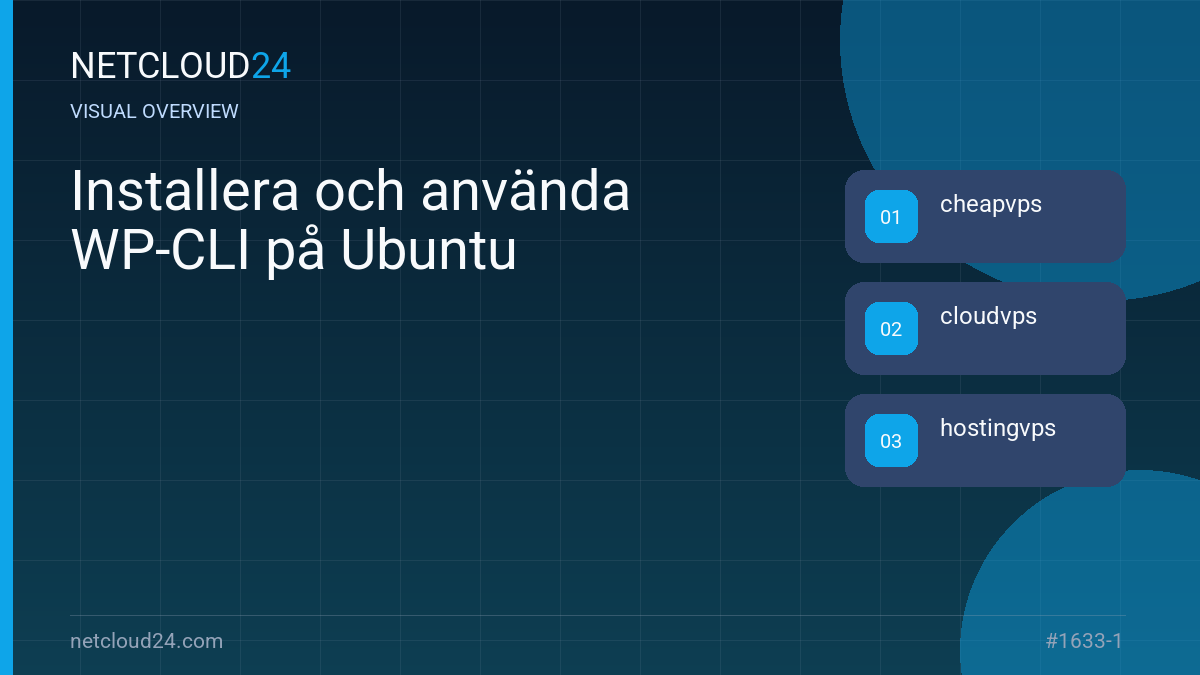Visual overview of Installera och använda WP-CLI på Ubuntu