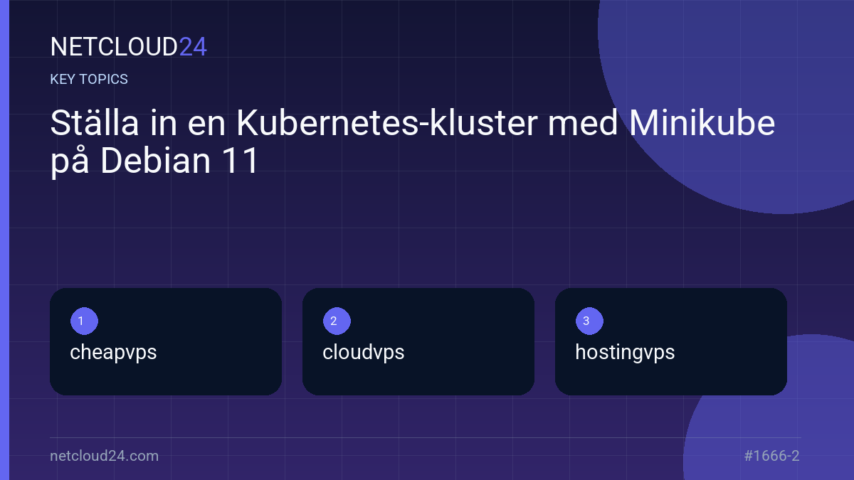 Key topics covered in Ställa in en Kubernetes-kluster med Minikube på Debian 11