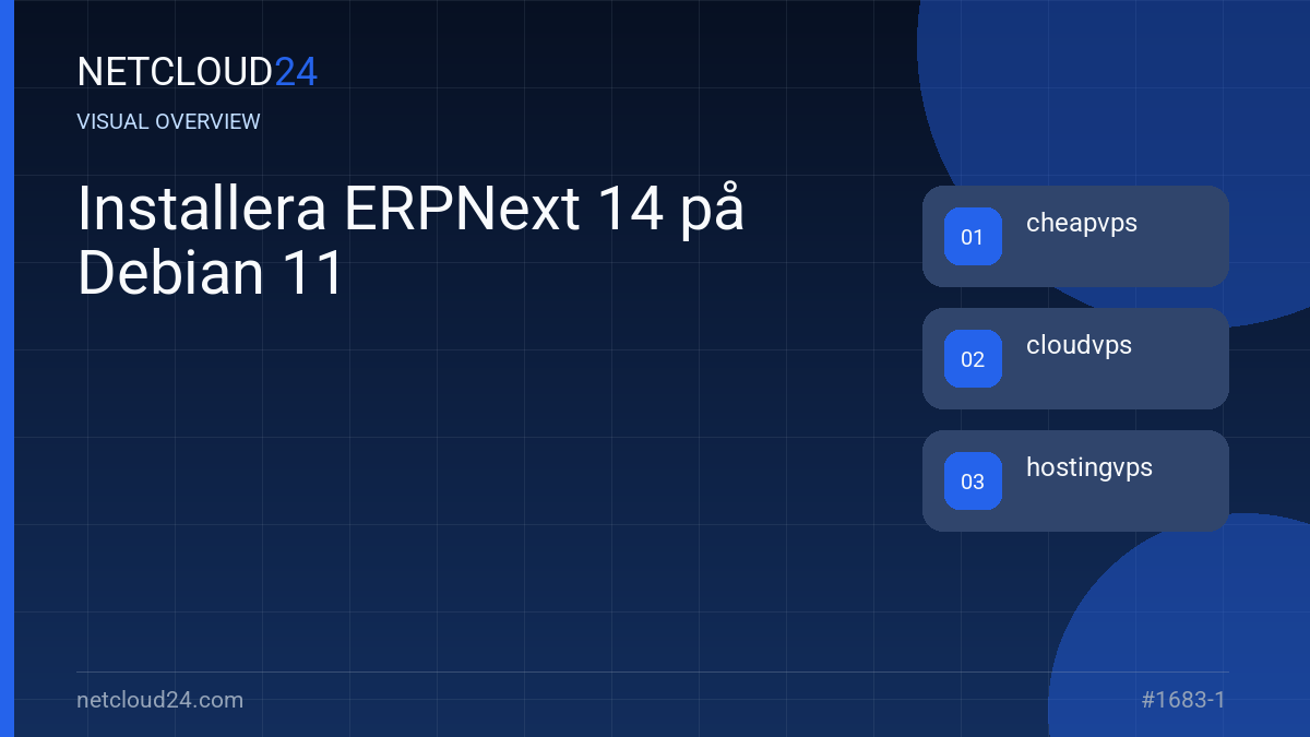 Visual overview of Installera ERPNext 14 på Debian 11