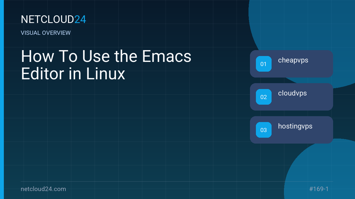 Visual overview of How To Use the Emacs Editor in Linux