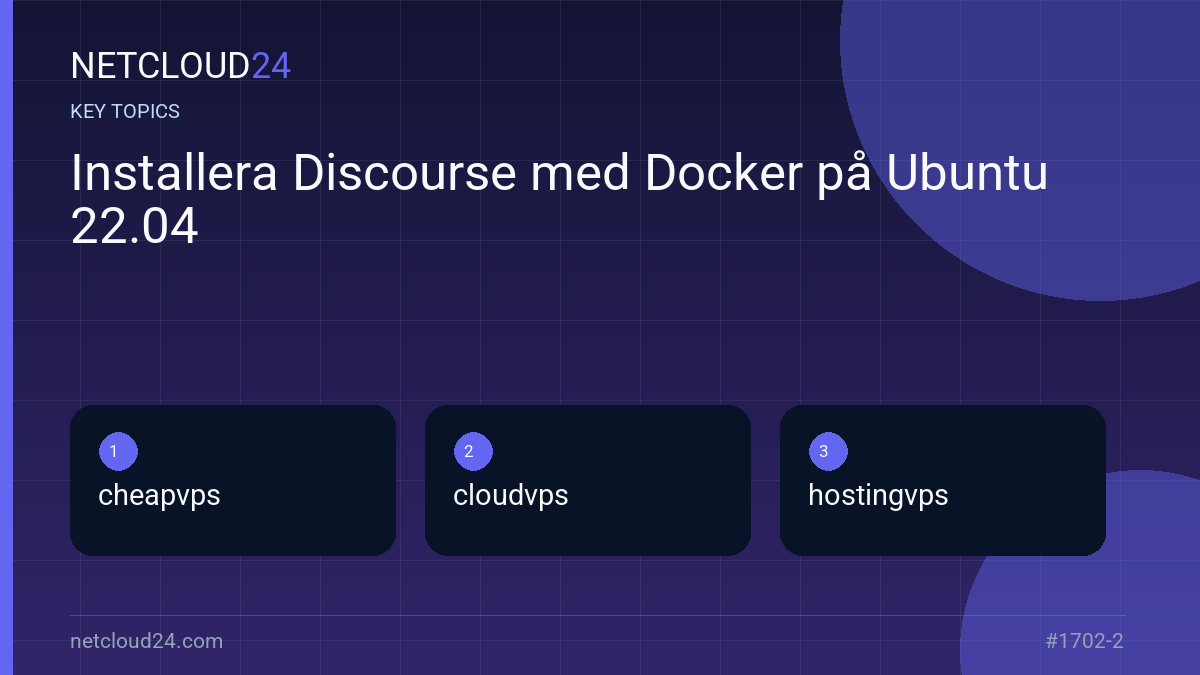 Key topics covered in Installera Discourse med Docker på Ubuntu 22.04
