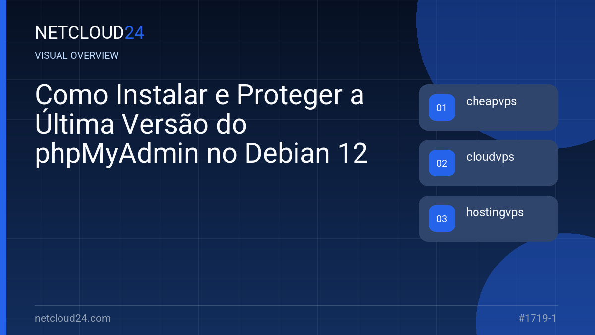 Visual overview of Como Instalar e Proteger a Última Versão do phpMyAdmin no Debian 12