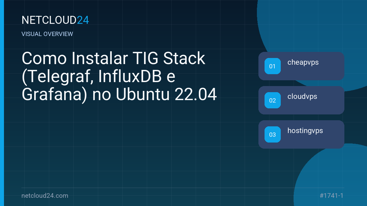 Visual overview of Como Instalar TIG Stack (Telegraf, InfluxDB e Grafana) no Ubuntu 22.04