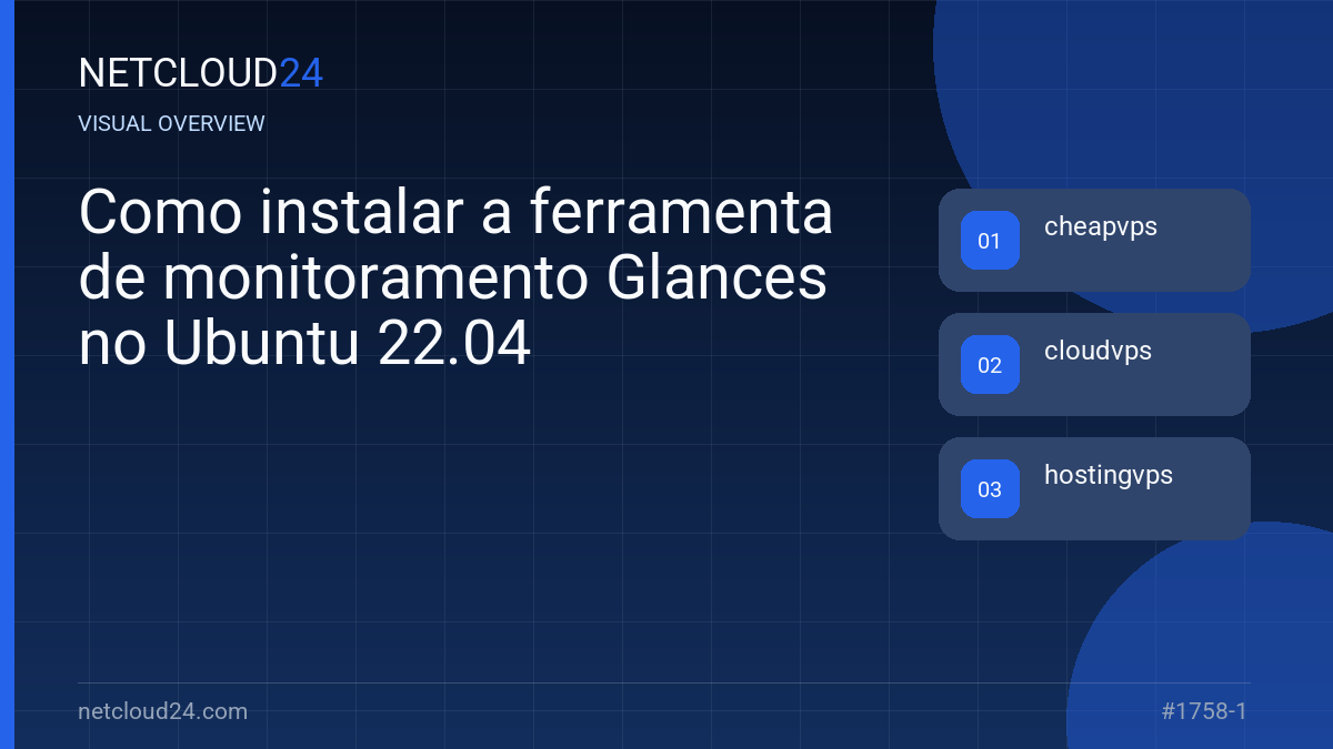 Visual overview of Como instalar a ferramenta de monitoramento Glances no Ubuntu 22.04