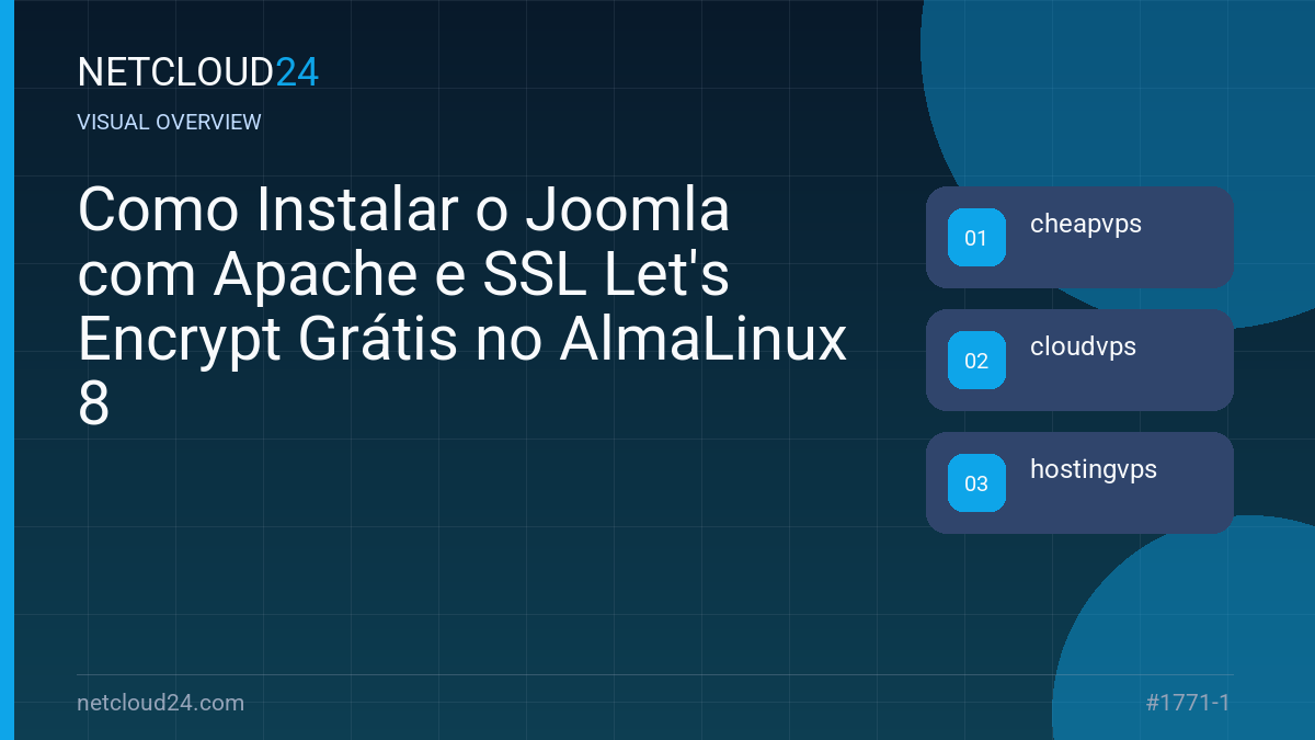 Visual overview of Como Instalar o Joomla com Apache e SSL Let's Encrypt Grátis no AlmaLinux 8