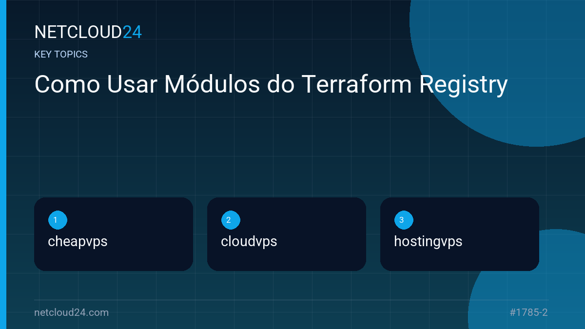 Key topics covered in Como Usar Módulos do Terraform Registry