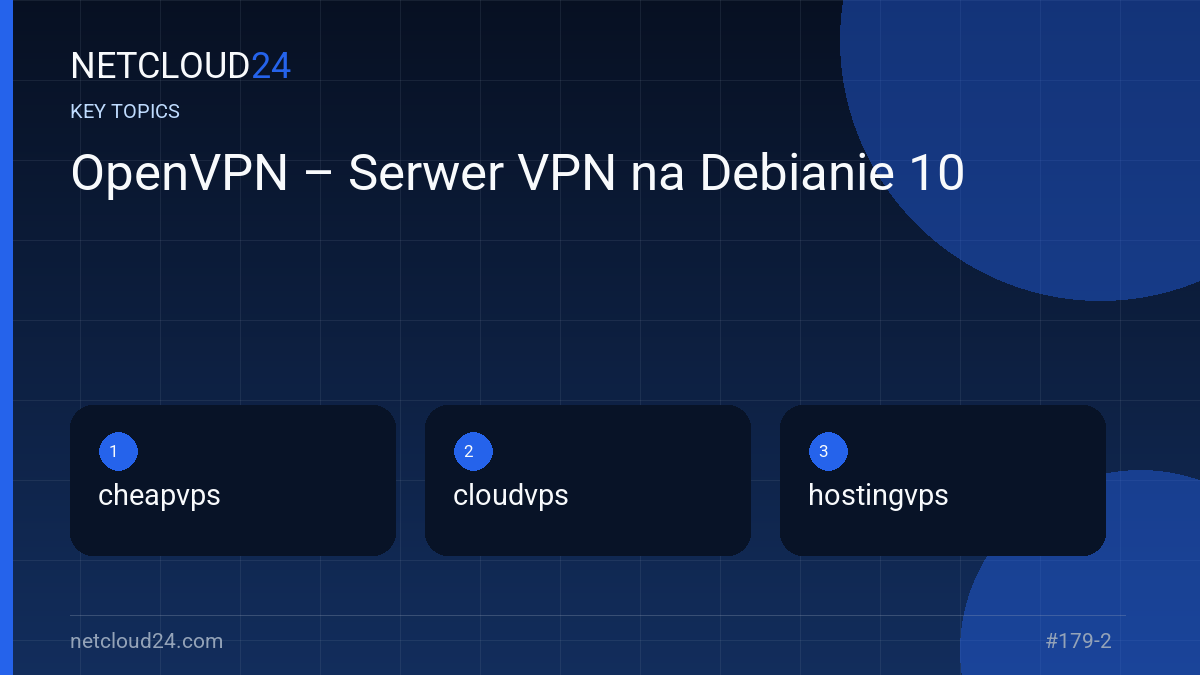 Key topics covered in OpenVPN – Serwer VPN na Debianie 10