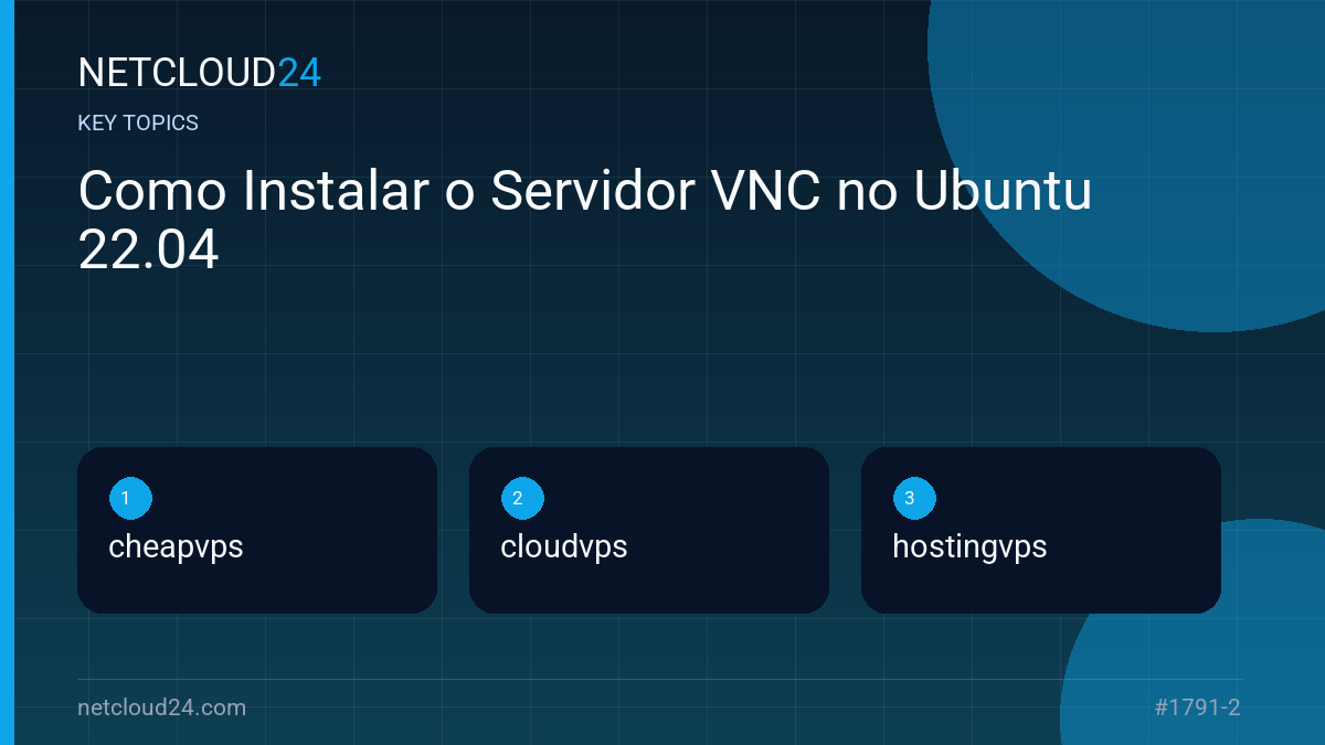 Key topics covered in Como Instalar o Servidor VNC no Ubuntu 22.04