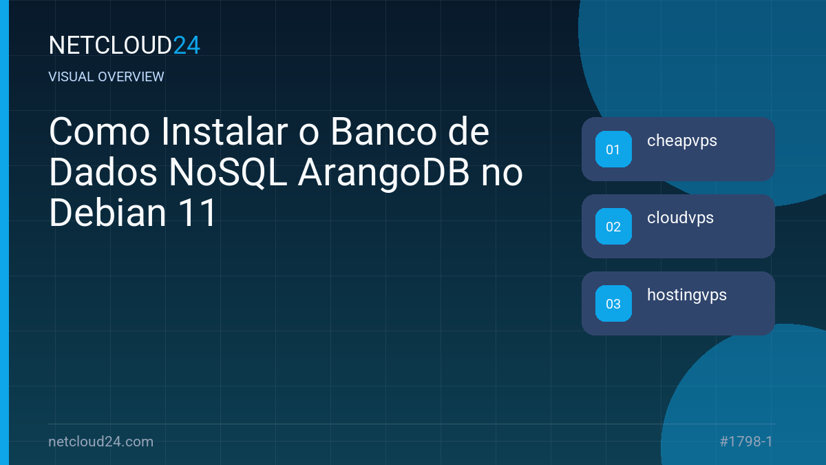 Visual overview of Como Instalar o Banco de Dados NoSQL ArangoDB no Debian 11