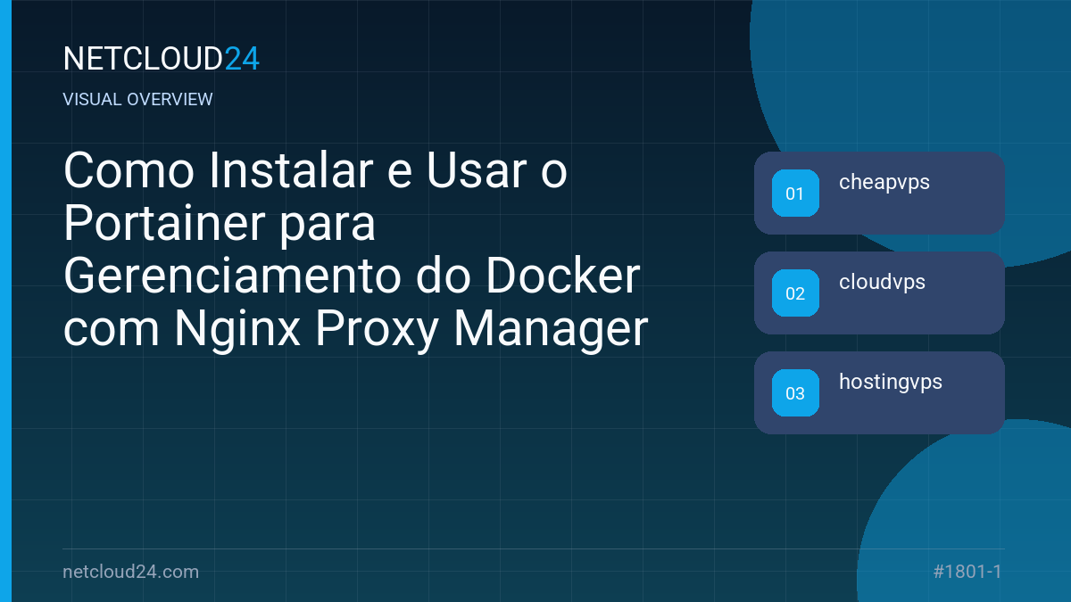 Visual overview of Como Instalar e Usar o Portainer para Gerenciamento do Docker com Nginx Proxy Manager