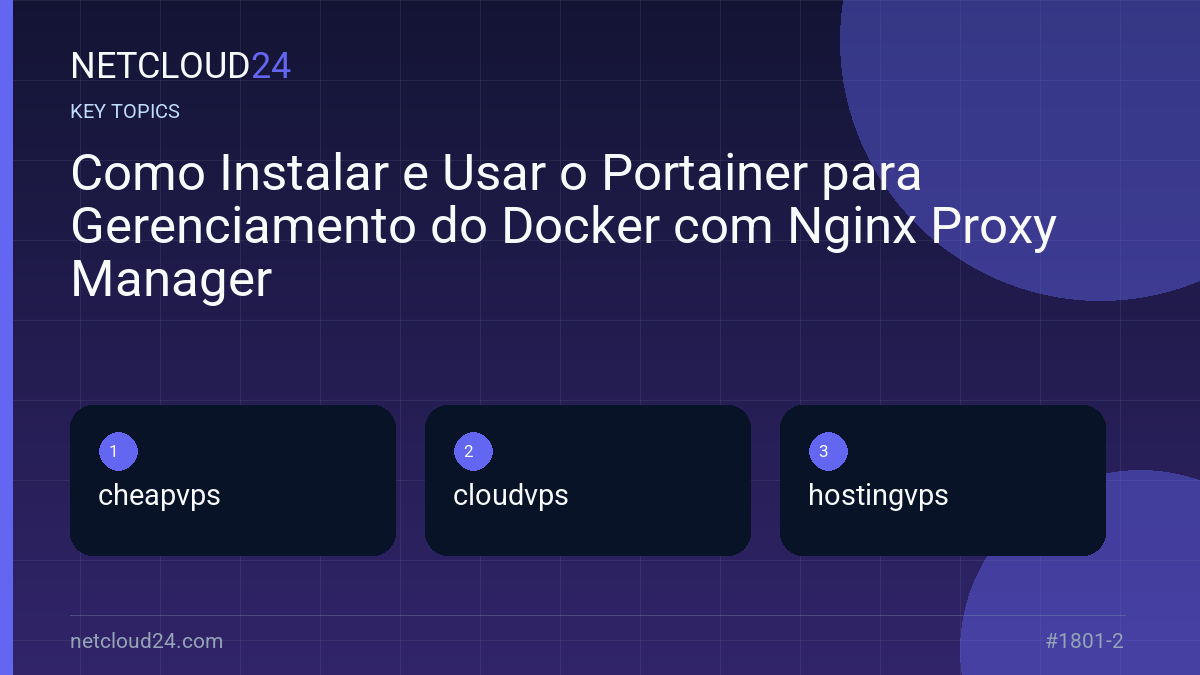 Key topics covered in Como Instalar e Usar o Portainer para Gerenciamento do Docker com Nginx Proxy Manager