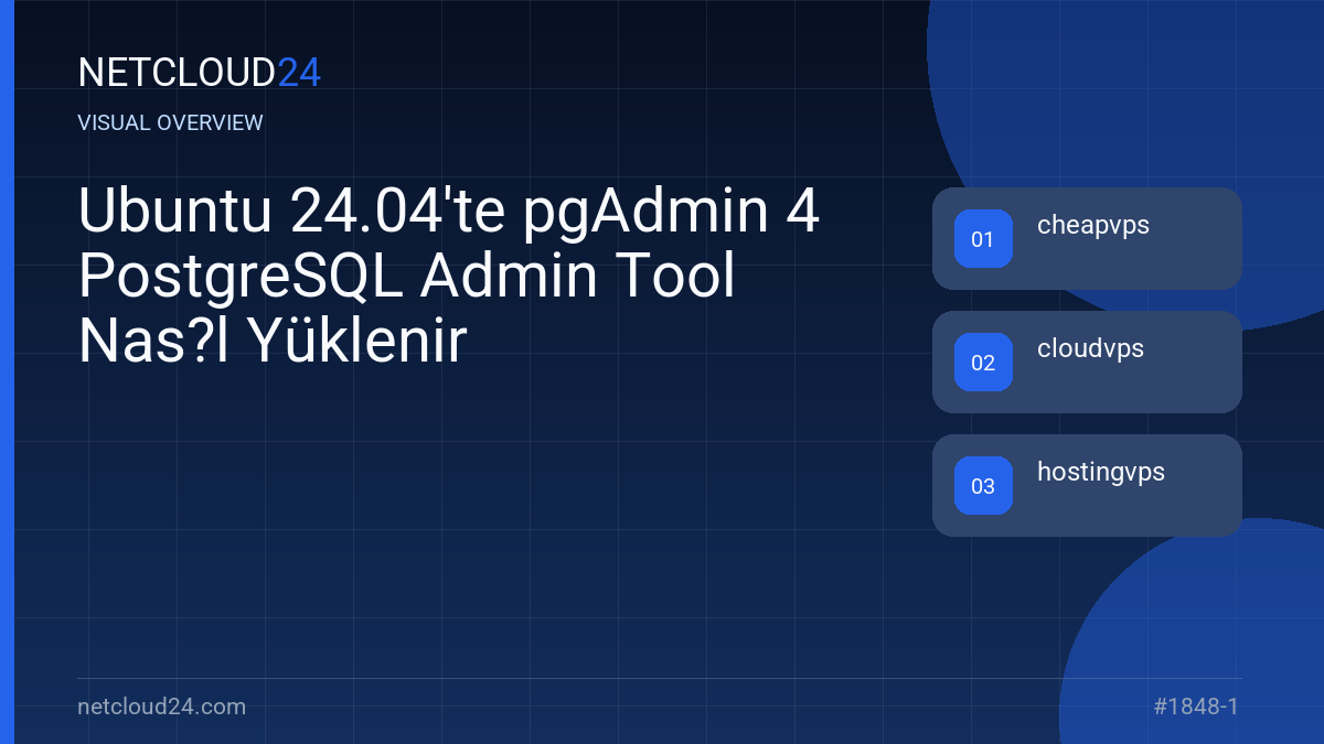 Visual overview of Ubuntu 24.04'te pgAdmin 4 PostgreSQL Admin Tool Nas?l Yüklenir