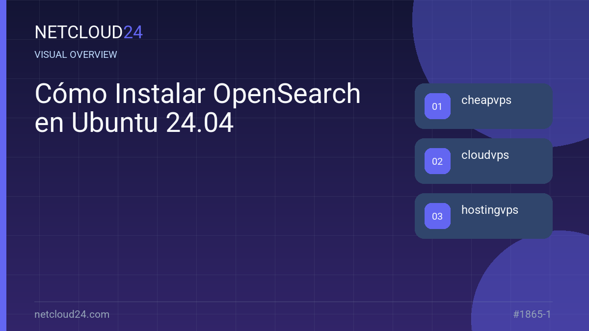 Visual overview of Cómo Instalar OpenSearch en Ubuntu 24.04