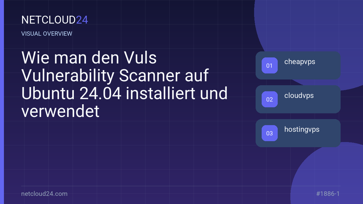 Visual overview of Wie man den Vuls Vulnerability Scanner auf Ubuntu 24.04 installiert und verwendet