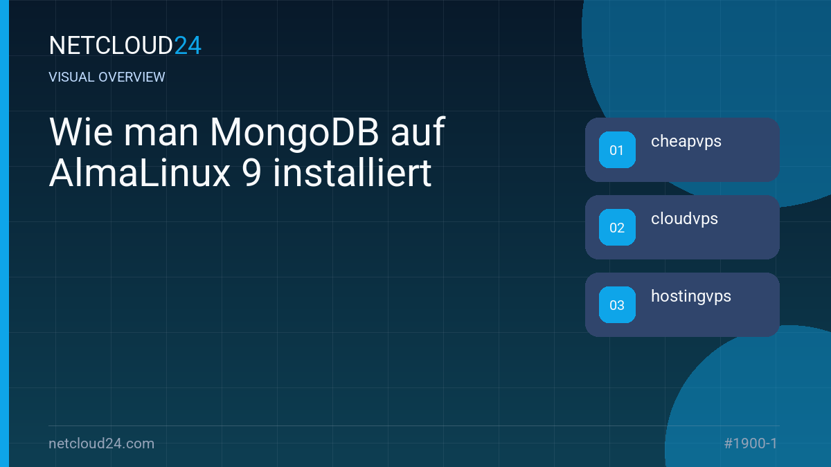Visual overview of Wie man MongoDB auf AlmaLinux 9 installiert
