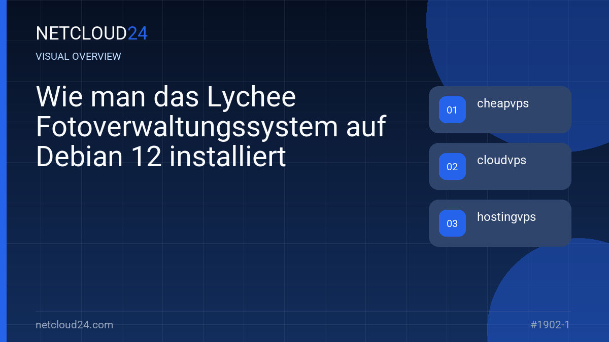 Visual overview of Wie man das Lychee Fotoverwaltungssystem auf Debian 12 installiert